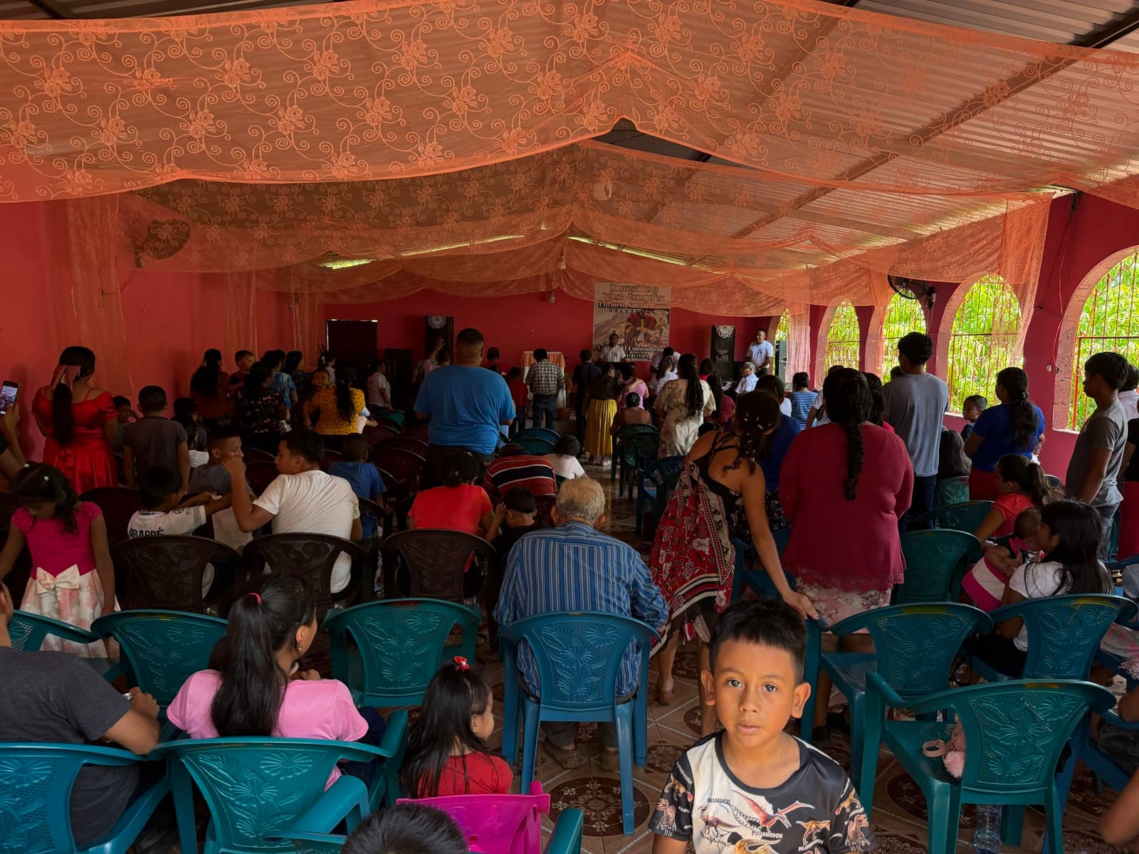 A church gathering